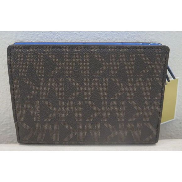 Michael Kors Jet Set Charm Oxford "MK" MD Snap Carryall Leather Wallet $128 - Picture 2 of 10